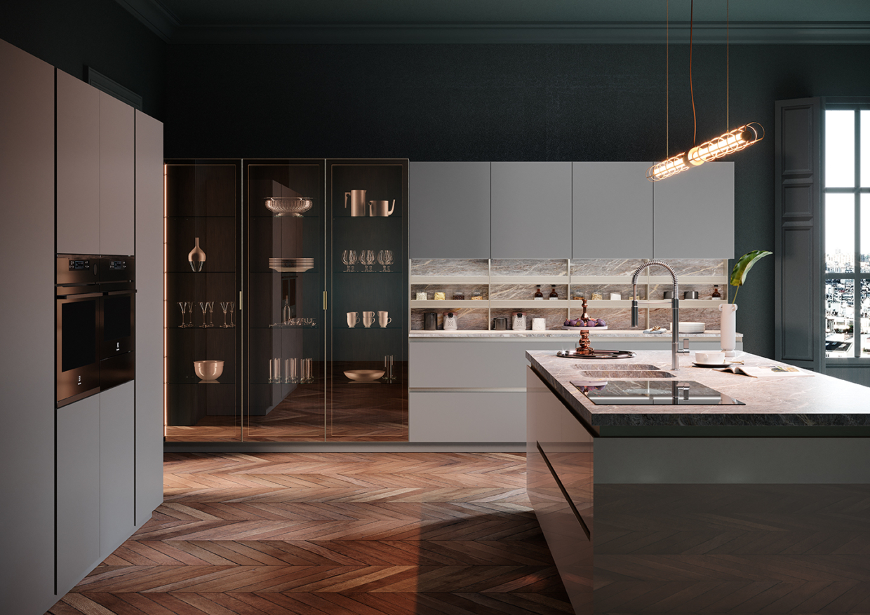 Cucina moderna con penisola
